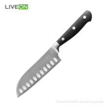 5 inch POM Handle Steel Knife Santoku